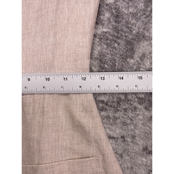 New Reformation Dress 0 Womens Linen Scoop Neck Sleeveless Button Front Mini - Picture 5 of 8